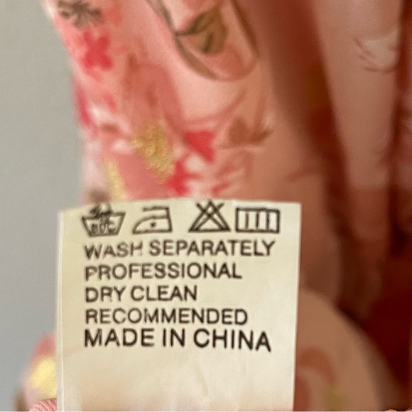 Sublime Collection Powder Pink Floral Fairy Surplice Chiffon Dress Size S/M - Picture 9 of 10